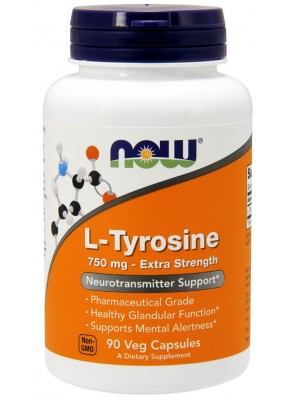 Отдельные аминокислоты NOW L-Tyrosine 750 mg (90 капс.)