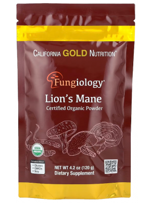 Биологически активные добавки California Gold Nutrition Fungiology Lion's Mane (120 гр.)