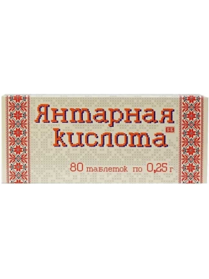 Отдельные аминокислоты Farmakom Янтарная Кислота (80 таб.)