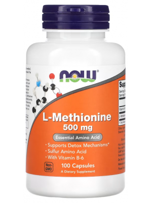 Отдельные аминокислоты NOW L-Methionine 500 mg (100 капс.)