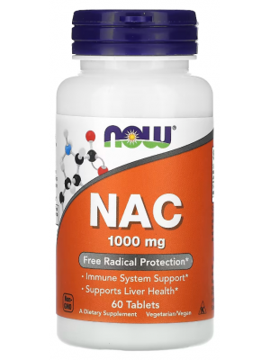 Отдельные аминокислоты NOW NAC 1000 mg (60 таб.)
