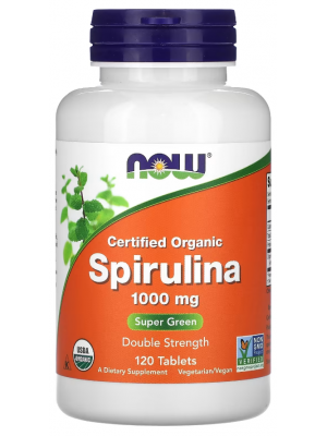 Биологически активные добавки NOW Spirulina 1000 mg (120 капс.)