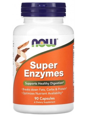 Пробиотики и ферменты NOW Super Enzymes (90 капс.)