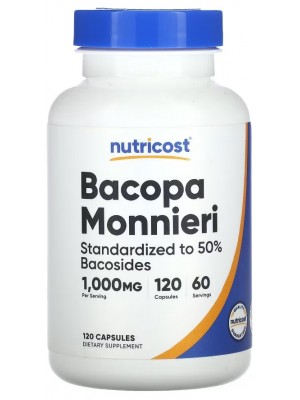 Nutricost Bacopa Monnieri Extract 1000 mg (120 капс.) Биологически активные добавки Nutricost Bacopa Monnieri Extract 1000 mg (120 капс.)