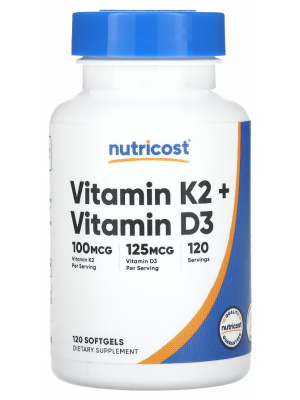 Отдельные витамины Nutrricost Vitamin K2 + D3 (120 софт.)