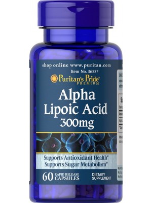 Puritan's Pride Alpha Lipoic Acid 300mg (60 капс) Биологически активные добавки Puritan's Pride Alpha Lipoic Acid 300mg (60 капс.)