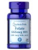 Отдельные витамины Puritan's Pride Folate 666mcg DFE (400 mcg folic acid) (250 таб.)