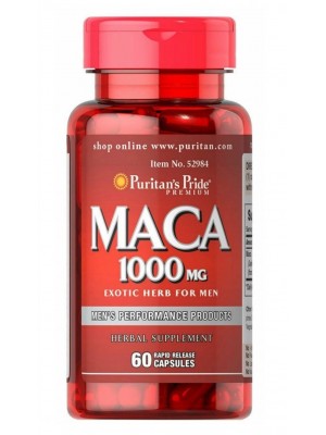 Повышение либидо и потенции Puritan's Pride Maca 1000mg (60 капс.)