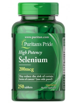 Puritan's Pride Selenium 200 mcg (250 таб.) Минералы Puritan's Pride Selenium 200 mcg (250 таб.)