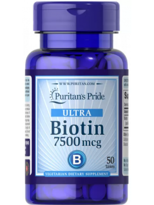 Puritan's Pride Biotin 7500 mcg (100 таб.)