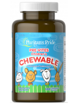 Puritan's Pride Childrens Pre Vites Chewable (100 капс.) Мультивитамины Puritan's Pride Childrens Pre Vites Chewable (100 капс.)