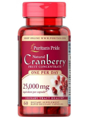 Биологически активные добавки Puritan's Pride Cranberry Fruit Concentrate 25000mg (60 таб.)