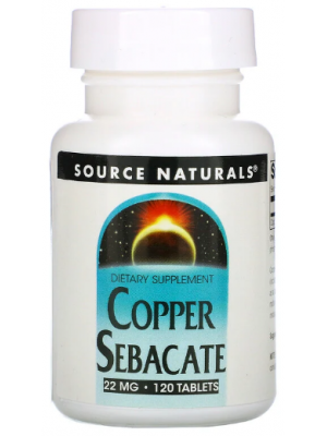 Минералы Source Naturals Copper 3mg (120 таб.)