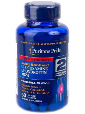 Хондропротекторы Puritan's Pride Glucosamine Chondroitin MSM Triple Strength (60 таб.)