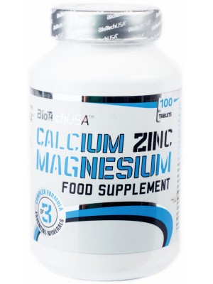 Минералы BioTech (USA) Calcium Zinc Magnesium (100 таб.)