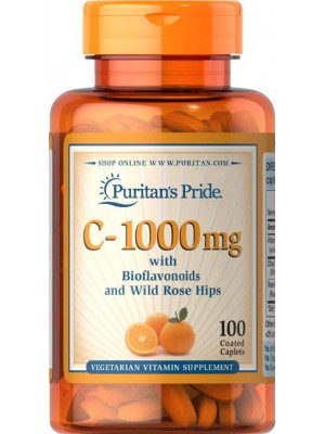 Puritan's Pride Vitamin C-1000 mg with Bioflavonoids and Rose Hips (100 таб.) Отдельные витамины Puritan's Pride Vitamin C-1000 mg with Bioflavonoids and Rose Hips (100 таб.)