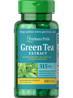 Для снижения веса Puritan's Pride Green Tea 315mg (100 капс.)